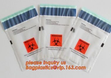 Lab Bags Specimen Bags zip bag, Medical Grade Laboratory Specimen Bag, Three Wall Biohazard Specimen Bag With a Document supplier