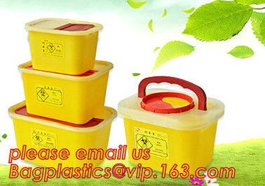 BIOHAZARD WASTE CONTAINERS, PLASTIC STORAGE BOX, MEDICAL TOOL BOX, SHARP CONTAINER, SAFETY BOX, Disposable Hospital Bioh supplier