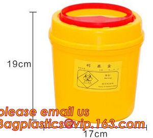 1.0L small biohazard sharps Container, bin for surgical waste with lower price, Disposable Hospital Biohazard Sharp Coll supplier