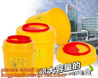 1.0L small biohazard sharps Container, bin for surgical waste with lower price, Disposable Hospital Biohazard Sharp Coll supplier