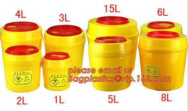 BIOHAZARD WASTE CONTAINERS, PLASTIC STORAGE BOX, MEDICAL TOOL BOX, SHARP CONTAINER, SAFETY BOX, Disposable Hospital Bioh supplier