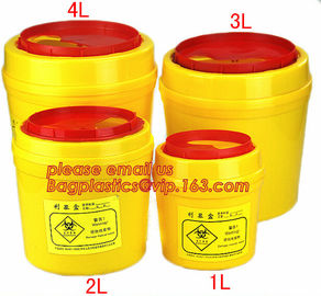 1.0L small biohazard sharps Container, bin for surgical waste with lower price, Disposable Hospital Biohazard Sharp Coll supplier