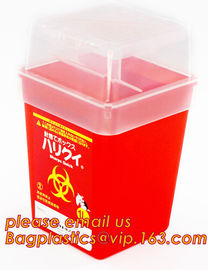 BIOHAZARD WASTE CONTAINERS, PLASTIC STORAGE BOX, MEDICAL TOOL BOX, SHARP CONTAINER, SAFETY BOX, Disposable Hospital Bioh supplier