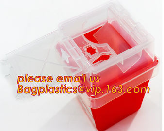 BIOHAZARD WASTE CONTAINERS, PLASTIC STORAGE BOX, MEDICAL TOOL BOX, SHARP CONTAINER, SAFETY BOX, Disposable Hospital Bioh supplier