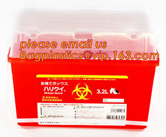 BIOHAZARD WASTE CONTAINERS, PLASTIC STORAGE BOX, MEDICAL TOOL BOX, SHARP CONTAINER, SAFETY BOX, Disposable Hospital Bioh supplier