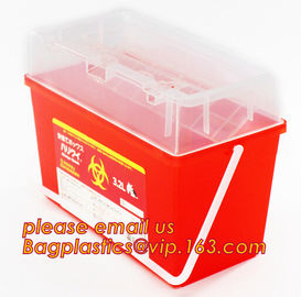 BIOHAZARD WASTE CONTAINERS, PLASTIC STORAGE BOX, MEDICAL TOOL BOX, SHARP CONTAINER, SAFETY BOX, Disposable Hospital Bioh supplier