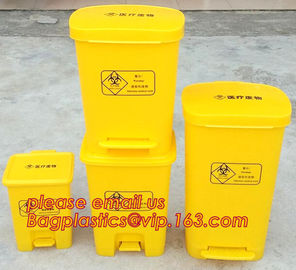 HDPE garbage bin with wheels and lid plastic trash bin, Kitchen accessories Double-bucket pull out garbage trash bin supplier