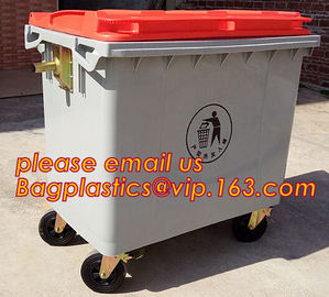 120l Plastic trash can plastic waste container plastic industrial bin, 1100L large plastic garbage trash bin, wheel bin supplier