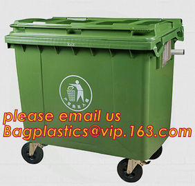 15L PP medical trash bin / waste container for hospital, Recycle outdoor 240L plastic trash bin with wheels, bagplastics supplier