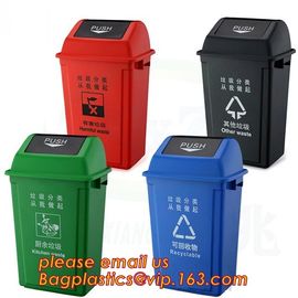 45L recycle trash bin recycle garbage bin/hospital trash cans, Mobile heavy duty hdpe outdoor garbage trash bin 120 lite supplier