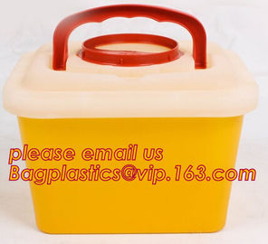 BIOHAZARD WASTE CONTAINERS, PLASTIC STORAGE BOX, MEDICAL TOOL BOX, SHARP CONTAINER, SAFETY BOX, Disposable Hospital Bioh supplier
