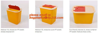 BIOHAZARD WASTE CONTAINERS, PLASTIC STORAGE BOX, MEDICAL TOOL BOX, SHARP CONTAINER, SAFETY BOX, Disposable Hospital Bioh supplier