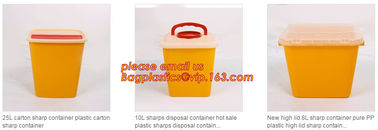 PP Medical Sharp Containers 5L Waste Container, Medical Sharps Square Sterile Container, Plastic medical disposal bin bo supplier