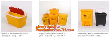 BIOHAZARD WASTE CONTAINERS, PLASTIC STORAGE BOX, MEDICAL TOOL BOX, SHARP CONTAINER, SAFETY BOX, Disposable Hospital Bioh supplier