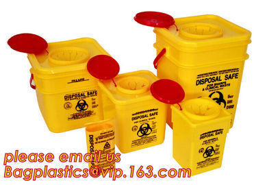 BIOHAZARD WASTE CONTAINERS, PLASTIC STORAGE BOX, MEDICAL TOOL BOX, SHARP CONTAINER, SAFETY BOX, Disposable Hospital Bioh supplier