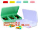 Premium 31 compartments plastic keyboard pill box for a month, Round Shape Pill box cheap candy color pill storage box w supplier