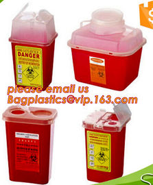 BIOHAZARD WASTE CONTAINERS, PLASTIC STORAGE BOX, MEDICAL TOOL BOX, SHARP CONTAINER, SAFETY BOX, Disposable Hospital Bioh supplier