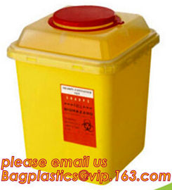 BIOHAZARD WASTE CONTAINERS, PLASTIC STORAGE BOX, MEDICAL TOOL BOX, SHARP CONTAINER, SAFETY BOX, Disposable Hospital Bioh supplier