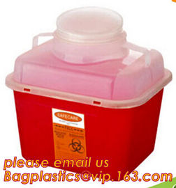 Medical waste container sharp box sharps container for hospital use, 1QT translucent sharp container phlebotomy containe supplier