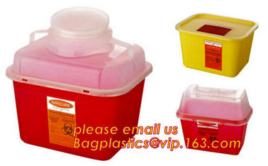 BIOHAZARD WASTE CONTAINERS, PLASTIC STORAGE BOX, MEDICAL TOOL BOX, SHARP CONTAINER, SAFETY BOX, Disposable Hospital Bioh supplier