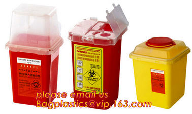 BIOHAZARD WASTE CONTAINERS, PLASTIC STORAGE BOX, MEDICAL TOOL BOX, SHARP CONTAINER, SAFETY BOX, Disposable Hospital Bioh supplier