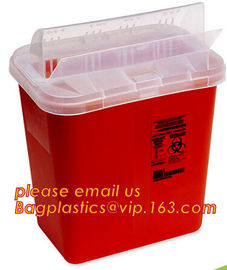 BIOHAZARD WASTE CONTAINERS, PLASTIC STORAGE BOX, MEDICAL TOOL BOX, SHARP CONTAINER, SAFETY BOX, Disposable Hospital Bioh supplier