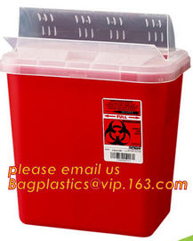 BIOHAZARD WASTE CONTAINERS, PLASTIC STORAGE BOX, MEDICAL TOOL BOX, SHARP CONTAINER, SAFETY BOX, Disposable Hospital Bioh supplier