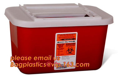 BIOHAZARD WASTE CONTAINERS, PLASTIC STORAGE BOX, MEDICAL TOOL BOX, SHARP CONTAINER, SAFETY BOX, Disposable Hospital Bioh supplier