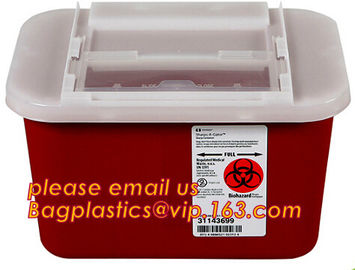 BIOHAZARD WASTE CONTAINERS, PLASTIC STORAGE BOX, MEDICAL TOOL BOX, SHARP CONTAINER, SAFETY BOX, Disposable Hospital Bioh supplier