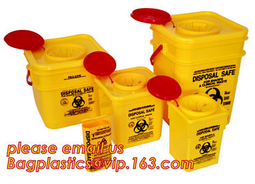 BIOHAZARD WASTE CONTAINERS, PLASTIC STORAGE BOX, MEDICAL TOOL BOX, SHARP CONTAINER, SAFETY BOX, Disposable Hospital Bioh supplier