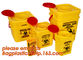 sharpsguard yellow lid 1 ltr sharps, sharps disposal container 1quart wall mounted medical for hospital and clinic supplier