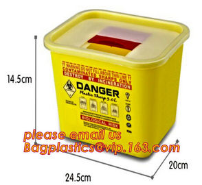 BIOHAZARD WASTE CONTAINERS, PLASTIC STORAGE BOX, MEDICAL TOOL BOX, SHARP CONTAINER, SAFETY BOX, Disposable Hospital Bioh supplier