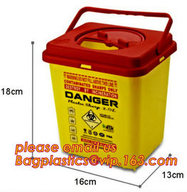 Syringe disposal Safety Sharps container, 5L 8L 10L 15L 23L Medical Biohazard Sharp Needle Container, Medical Plastic Di supplier