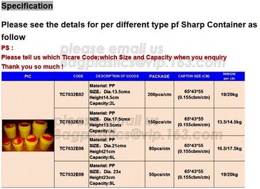 BIOHAZARD WASTE CONTAINERS, PLASTIC STORAGE BOX, MEDICAL TOOL BOX, SHARP CONTAINER, SAFETY BOX, Disposable Hospital Bioh supplier