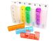 28 compartment one weekly plastic pill container, Fancy 7 day clear plastic detachable drugs box 4 doses daily, PILL supplier
