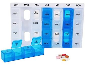 28 compartment one weekly plastic pill container, Fancy 7 day clear plastic detachable drugs box 4 doses daily, PILL supplier