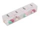 7 day a week cool detachable drugs box with 4 case each day, Safely pop-up 7case pill organizer, Mini cute compact pocke supplier