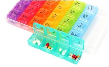 Safely pop-up 7case pill organizer, 7 day a week cool detachable drugs box with 4 case each day, Mini cute compact pocke supplier