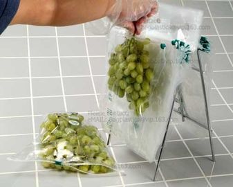 Plastic Slider Bags with k Zipper bags, grape packaging bags slider zipper fruit bag, Fruit Fresh Keeping Reusable supplier