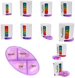 one week 28case plastic spring pill container travel pill case, one day 4case heart shape pill container pill case medic supplier