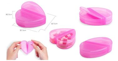 one week 28case plastic spring pill container travel pill case, one day 4case heart shape pill container pill case medic supplier