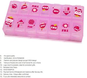 one day 4case detachable pill container pill case medicine box, one day 2case vsafety lock plastic pill container pill c supplier