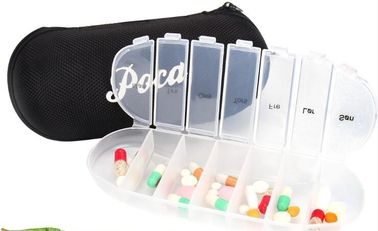 new style 7case plastic pill box with glasses box, one week 28 compartment with biger box plastic pill holder, Pop up pl supplier