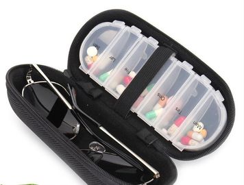 new style 7case plastic pill box with glasses box, one week 28 compartment with biger box plastic pill holder, Pop up pl supplier