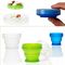 Portable Creative style foldable travel plastic cup with pill case, Random color creative travel cup with pill case for supplier