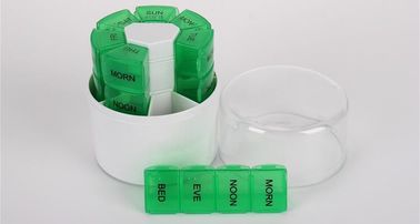 28 compartment column shape plastic pill storage box with pill crush box, Conventional eco-friendly 4 grids plastic trav supplier