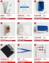 Portable comprehensive medical survival pocket first aid kit bag fda approved, plastic case mini home first aid kits box supplier
