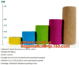 Medical customized color pop bandage china cheap cohesive flexible bandage, Medical bandage, pain relief elastic bandage supplier