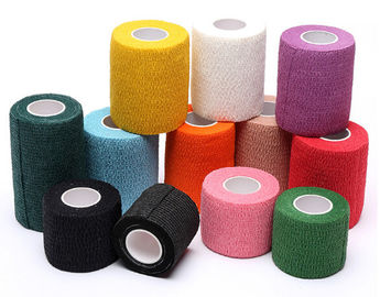 Medical surgical consumables colored veterinary bandage waterproof wrap cotton adhesive bandage, Vet Wrap Bandages supplier