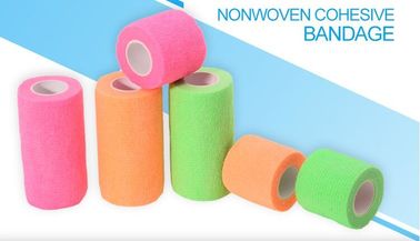 Delicate colors nonwoven cohesive elastic bandage, Extra strong porous custom print nonwoven cohesive bandage hospital t supplier